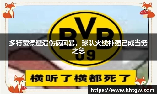 多特蒙德遭遇伤病风暴，球队火线补强已成当务之急